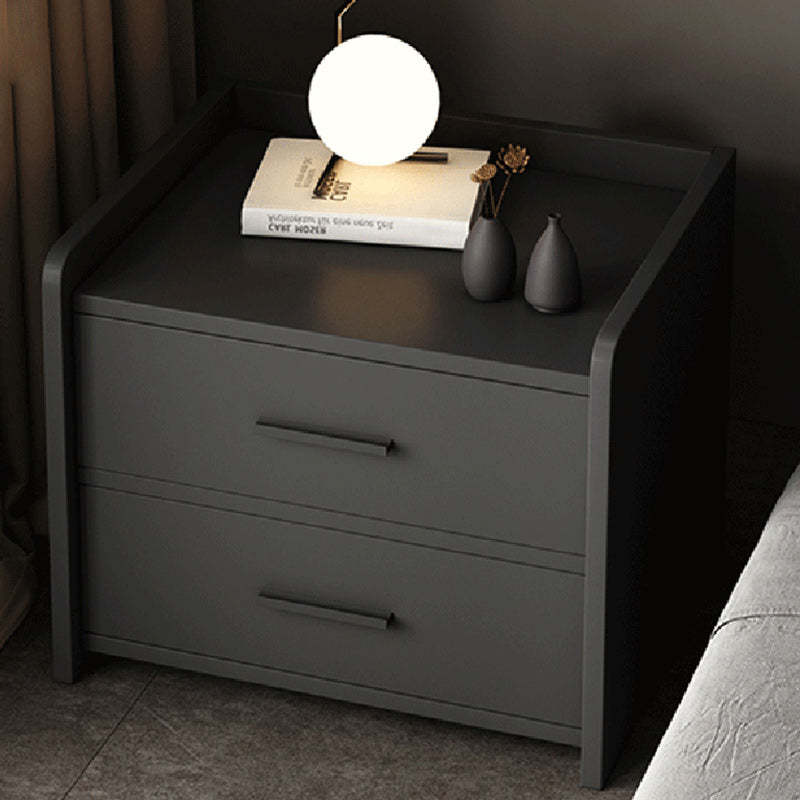 Minimalist Cylindrical 2-Drawer Nightstand — A / Gray