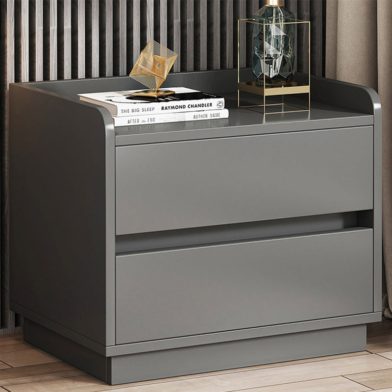 Minimalist Cylindrical 2-Drawer Nightstand — B / White