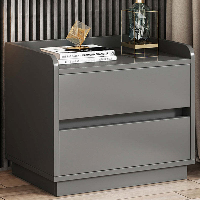 Minimalist Cylindrical 2-Drawer Nightstand — B / White