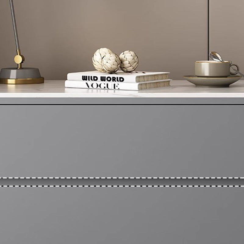 Minimalist Wood Sintered Stone Nightstand