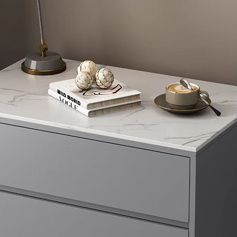 Minimalist Wood Sintered Stone Nightstand