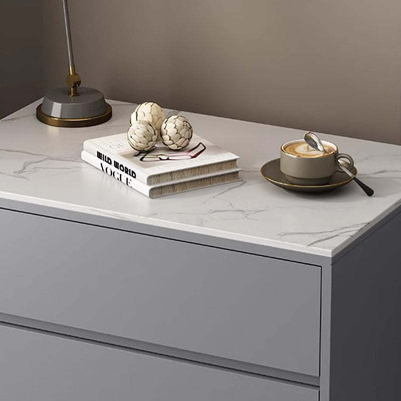 Minimalist Wood Sintered Stone Nightstand