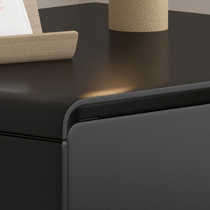 Minimalist Wood Rounded 2-Drawer Nightstand