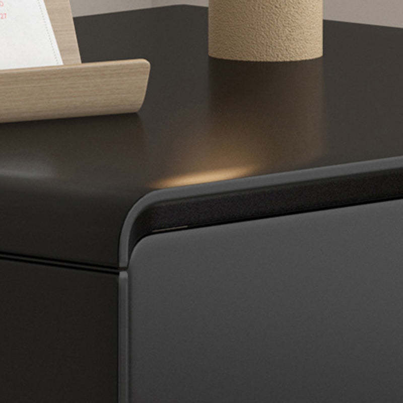 Minimalist Wood Rounded 2-Drawer Nightstand
