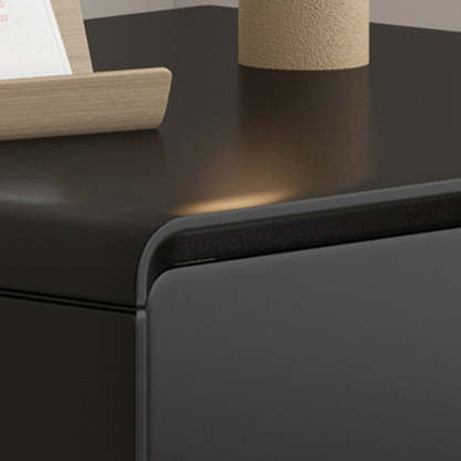 Minimalist Wood Rounded 2-Drawer Nightstand