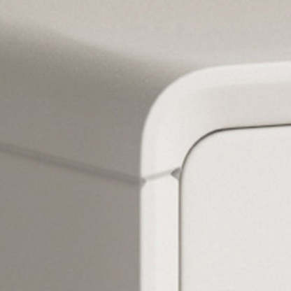 Minimalist Wood Rounded 2-Drawer Nightstand