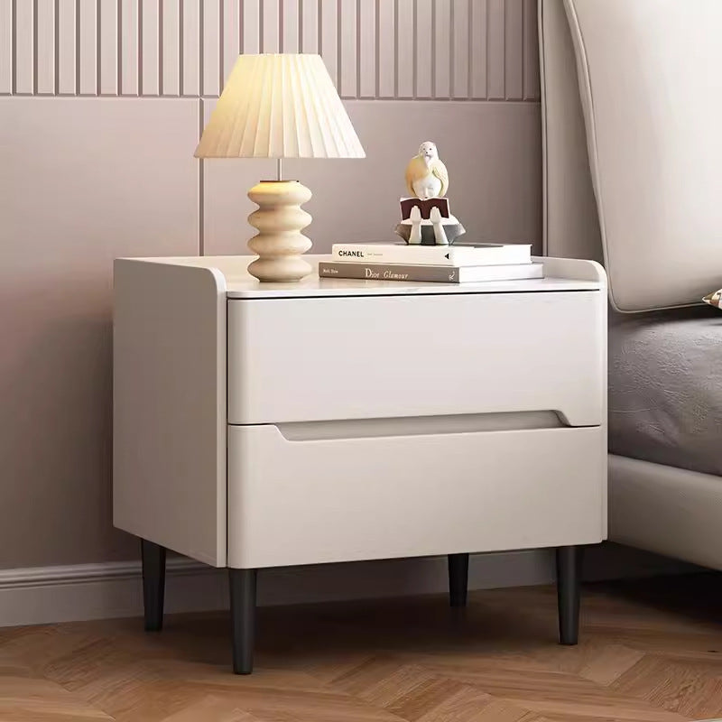 Modern Sintered Stone 2-Drawer Nightstand