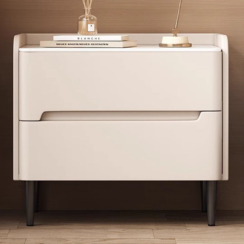 Modern Sintered Stone 2-Drawer Nightstand