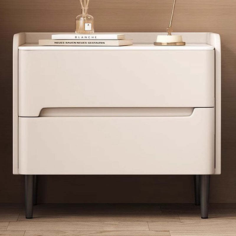 Modern Sintered Stone 2-Drawer Nightstand