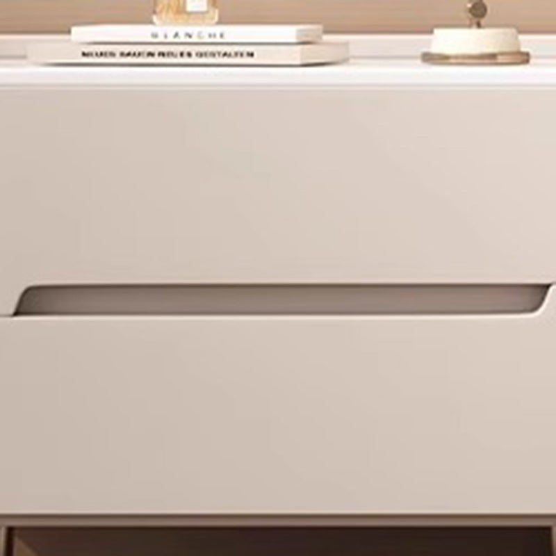 Modern Sintered Stone 2-Drawer Nightstand — Khaki
