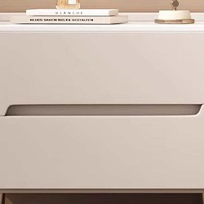 Modern Sintered Stone 2-Drawer Nightstand — Khaki