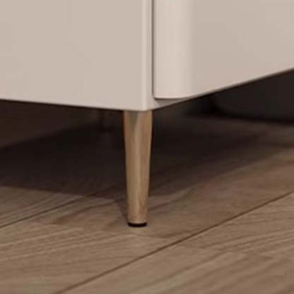 Modern Sintered Stone 2-Drawer Nightstand — Beige
