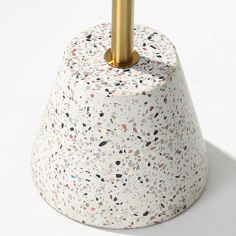 Contemporary Terrazzo Metal Round End Table