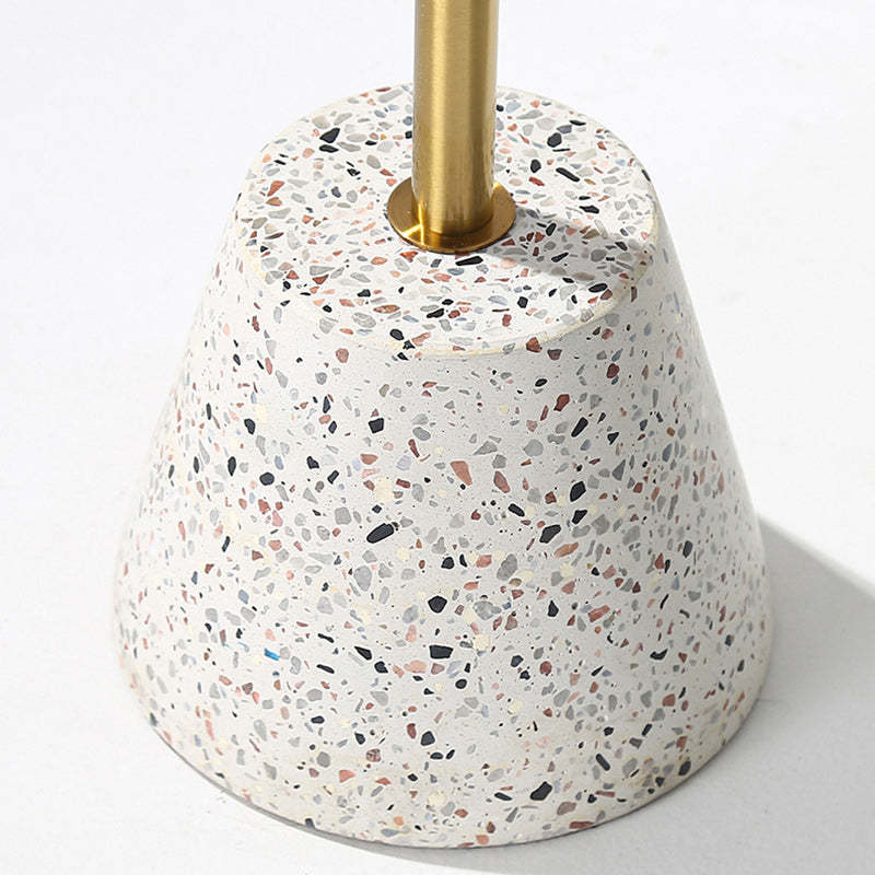 Contemporary Terrazzo Metal Round End Table
