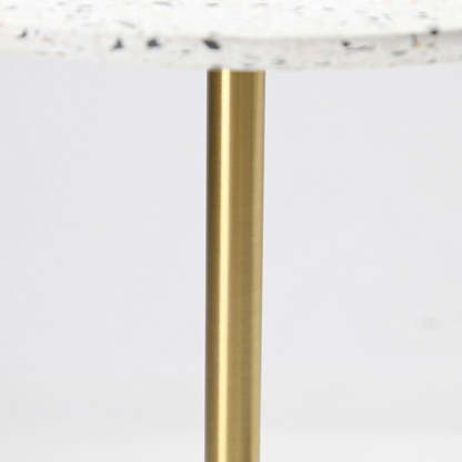 Contemporary Terrazzo Metal Round End Table