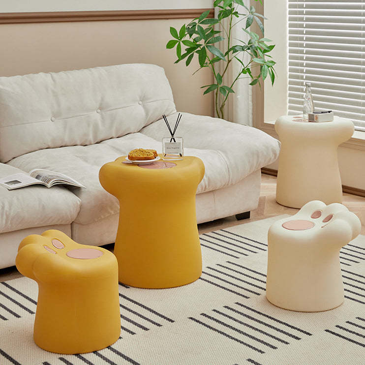 Nordic Cat Scratching Side Table Chair Set — Table / Creamy White