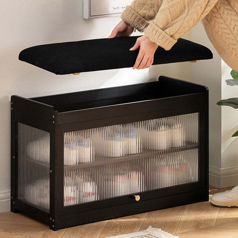 Contemporary Fabric 2-Tier Flip-Door Shoe Storage