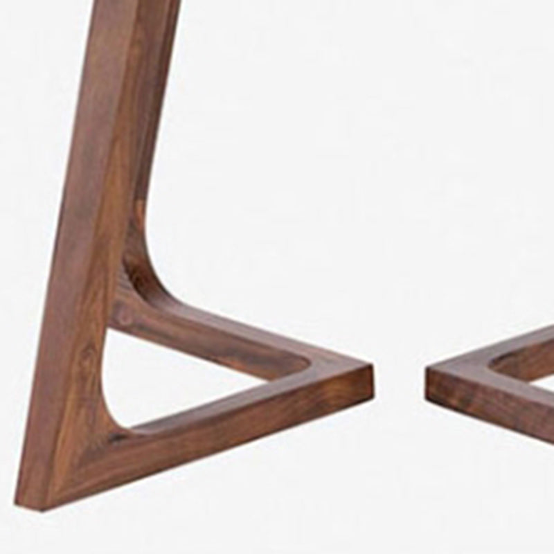 Round Wood Iron 5-Seat Dining Table