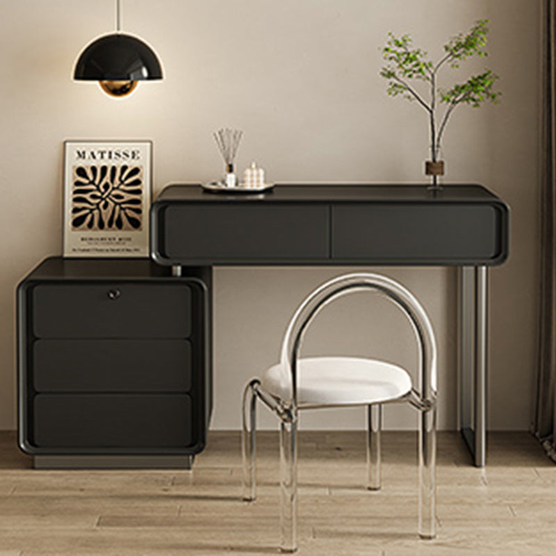 Minimalist Iron Wood 5-Drawer Makeup Vanity
