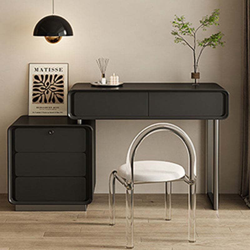 Minimalist Iron Wood 5-Drawer Makeup Vanity