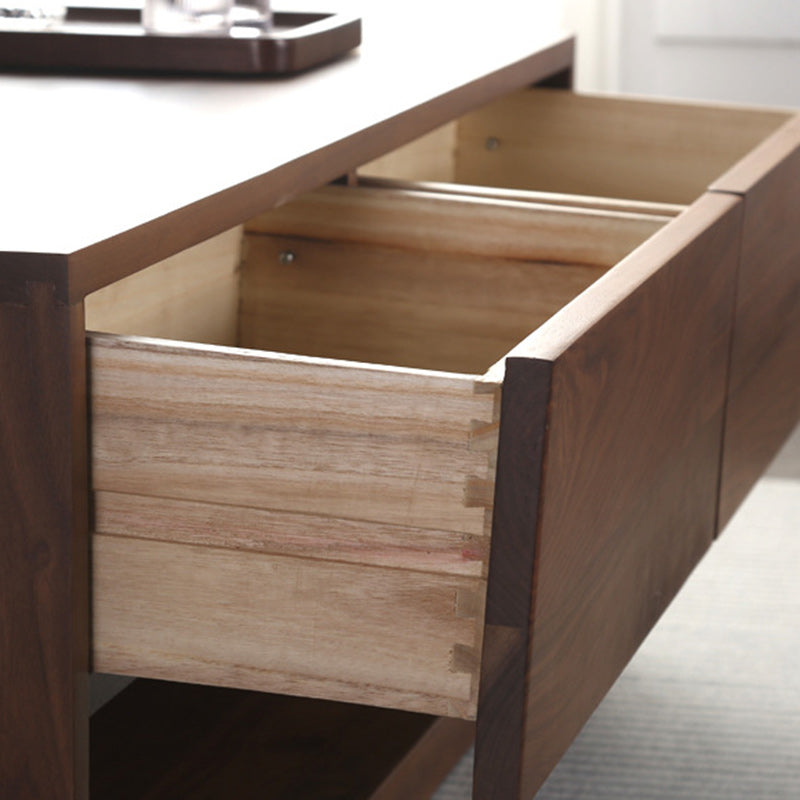 Minimalist Wood Coffee Table 4-Drawer