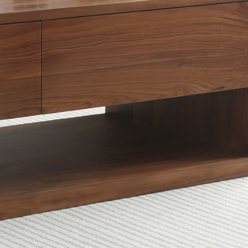 Minimalist Wood Coffee Table 4-Drawer