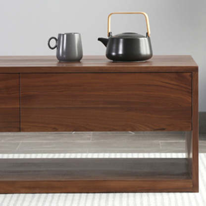 Minimalist Wood Coffee Table 4-Drawer