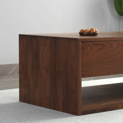 Minimalist Wood Coffee Table 4-Drawer