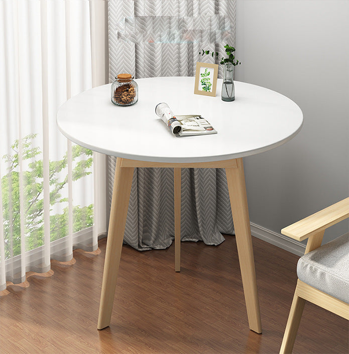 Minimalist Wood Tripod Coffee Table — White
