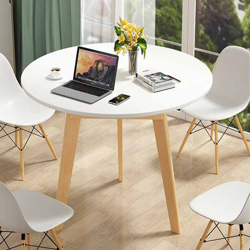 Minimalist Wood Tripod Coffee Table — Wood Color