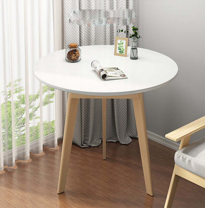 Minimalist Wood Tripod Coffee Table — White