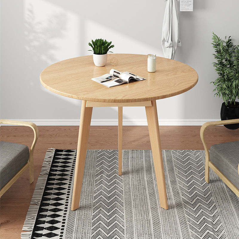 Tripod wood coffee tables for living room — 18" H x 15.75" Dia x 15.75" L / Walnut