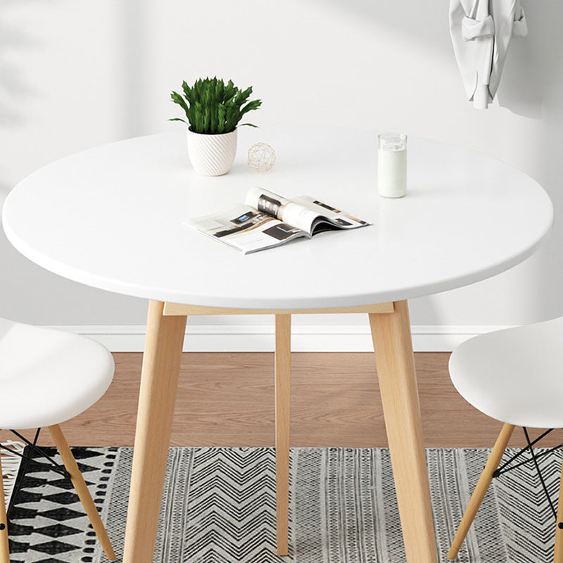 Minimalist Wood Tripod Coffee Table — White
