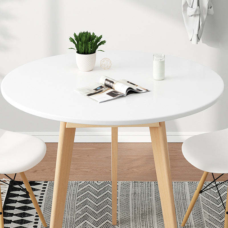 Minimalist Wood Tripod Coffee Table — White