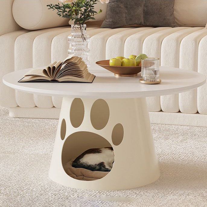 Cat Scratching Coffee Table 1-Cabinet — Off White