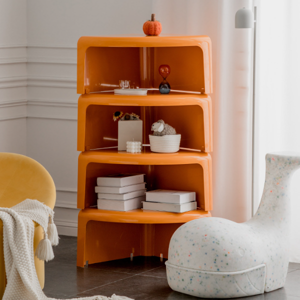 Modern Splicing Coffee Table 4-Tier — Orange