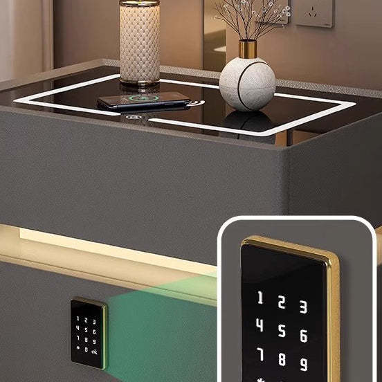 Nordic Glass Sintered Stone 2-Drawer Nightstand