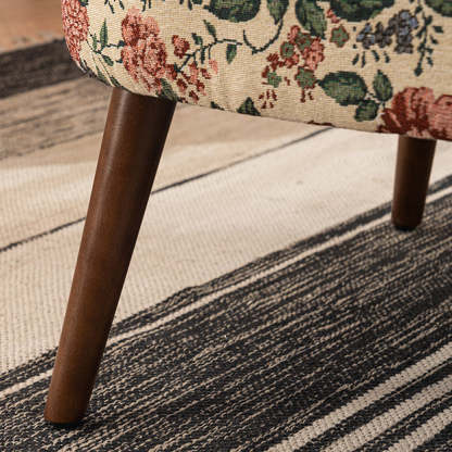 Vintage Fabric Sofa with Armrest Footrest