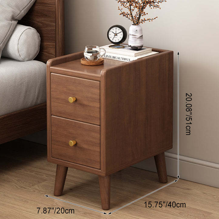 Retro 2-Drawer Nightstand