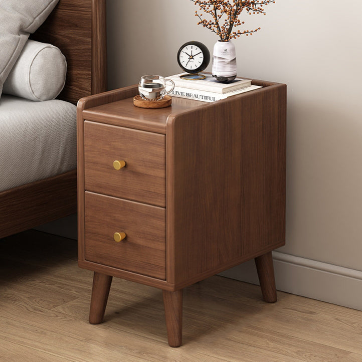 Retro 2-Drawer Nightstand
