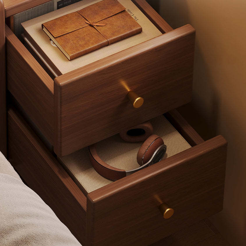 Retro 2-Drawer Nightstand