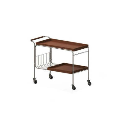 Nordic Wood Iron 4-Wheel Side Table