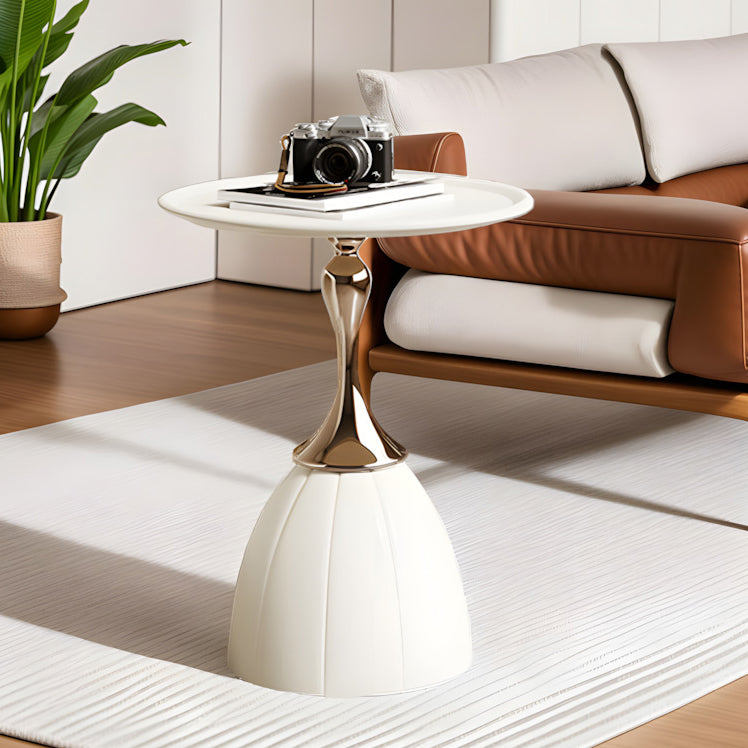 Nordic Iron Tray Side Table — White