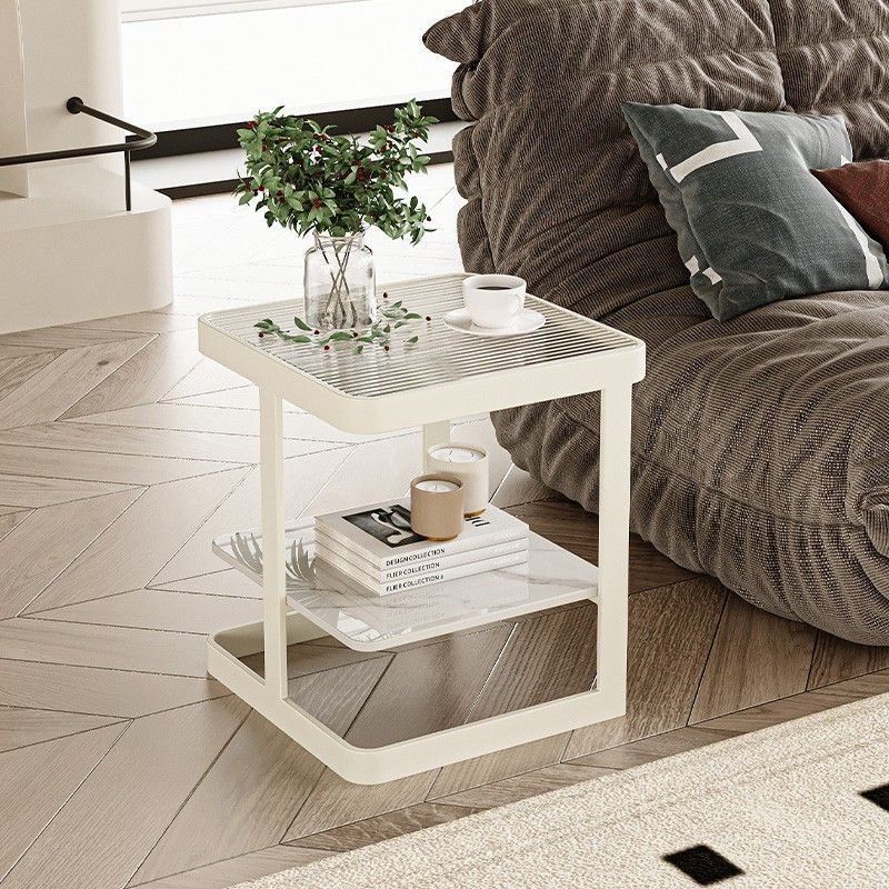 Nordic Iron Glass Coffee Table 2-Tier