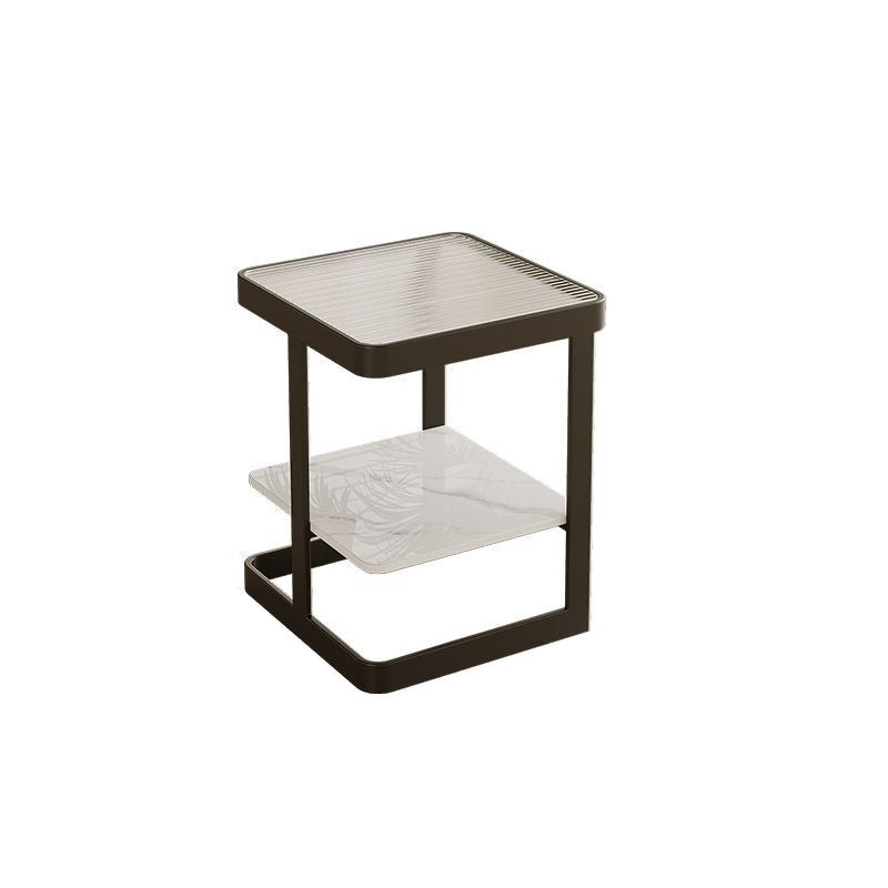Nordic Iron Glass Coffee Table 2-Tier