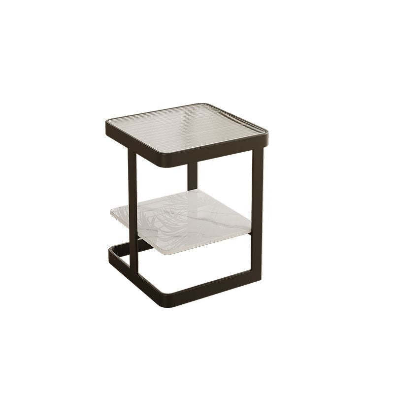 Nordic Iron Glass Coffee Table 2-Tier