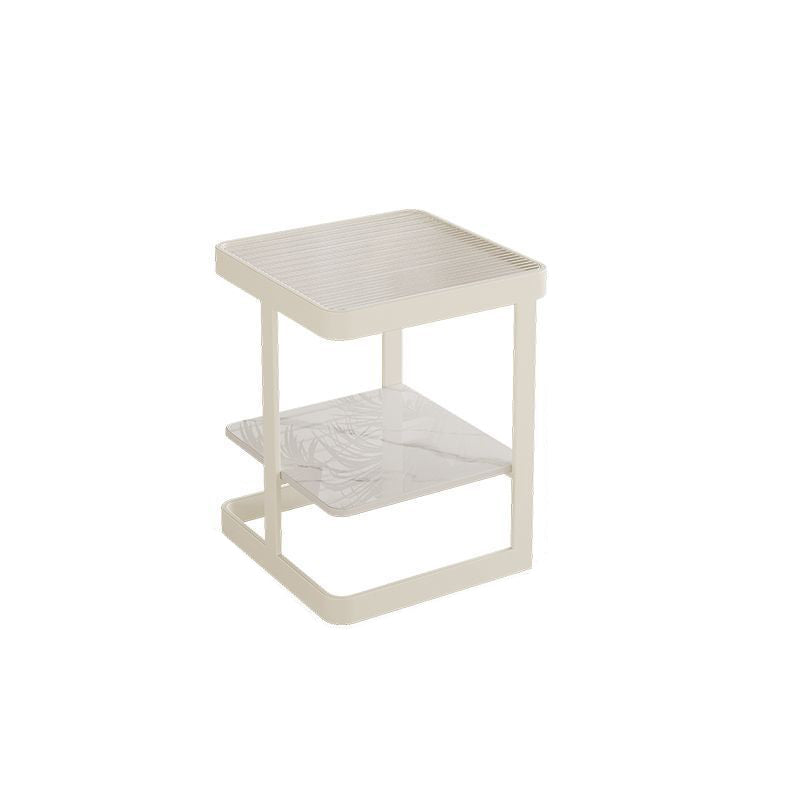 Nordic Iron Glass Coffee Table 2-Tier