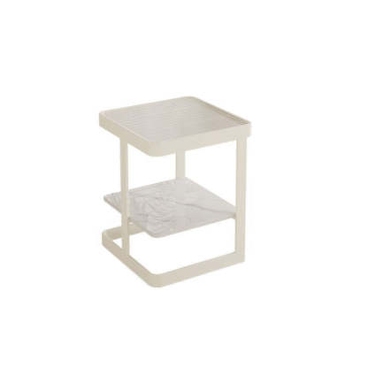 Nordic Iron Glass Coffee Table 2-Tier