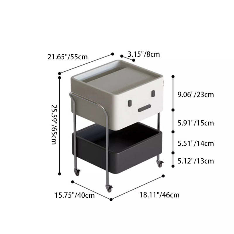 Contemporary Robot Stainless Steel Side Cabinet