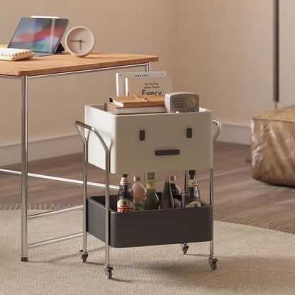 Contemporary Robot Stainless Steel Side Cabinet